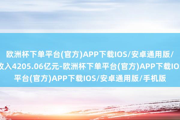 欧洲杯下单平台(官方)APP下载IOS/安卓通用版/手机版公司已毕贸易收入4205.06亿元-欧洲杯下单平台(官方)APP下载IOS/安卓通用版/手机版